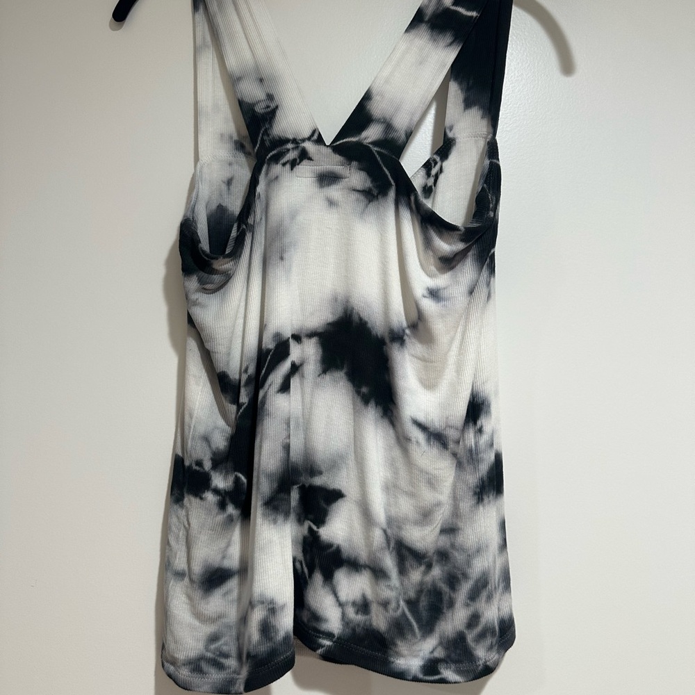 Michael Lauren Marco Tie-Dye Sleeveless Top - Black/White Size Med Worn Once - Picture 4 of 9